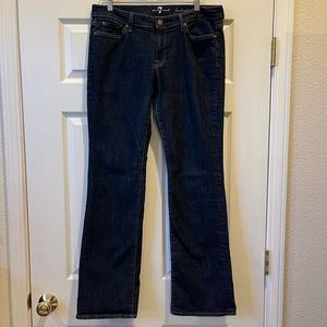 7 for all Mankind Boot Cut Dark Wash Jean, Size 32